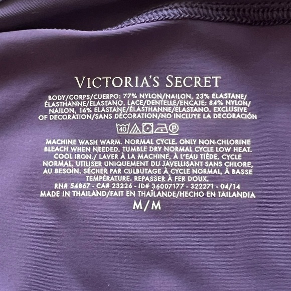Victoria’s Secret Purple with lace body suit. 3 snap closure. Women’s size M - Picture 6 of 6